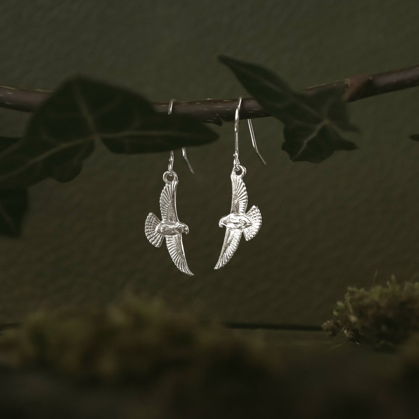Peregrine Falcon Dangle Earrings