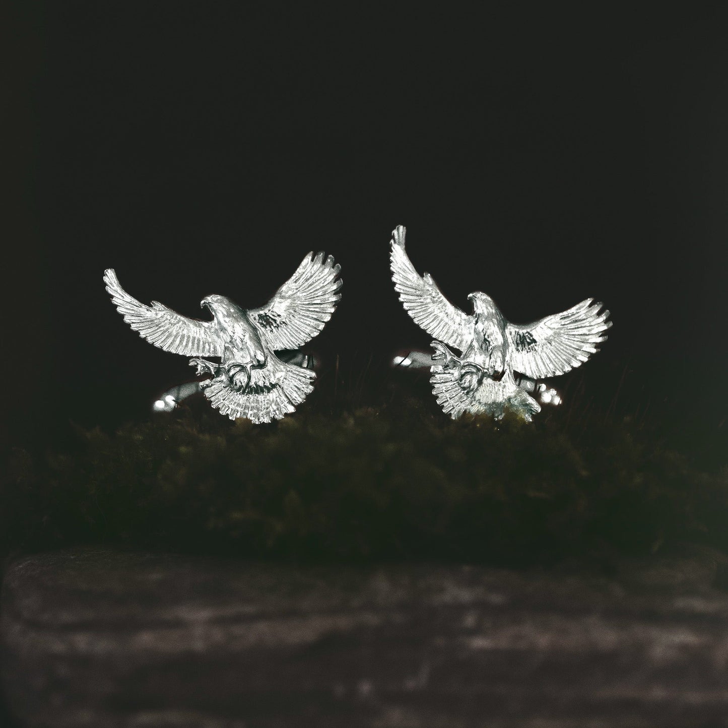 Sterling Silver Peregrine Falcon Cufflinks