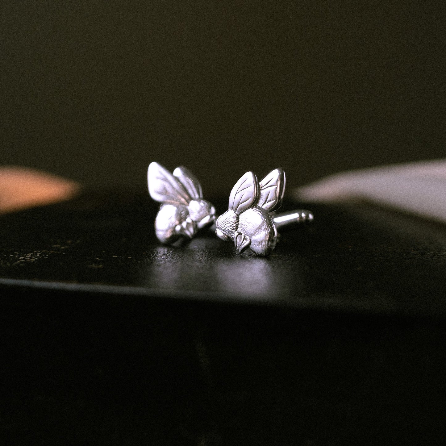 Sterling Silver Bumblebee Cufflinks