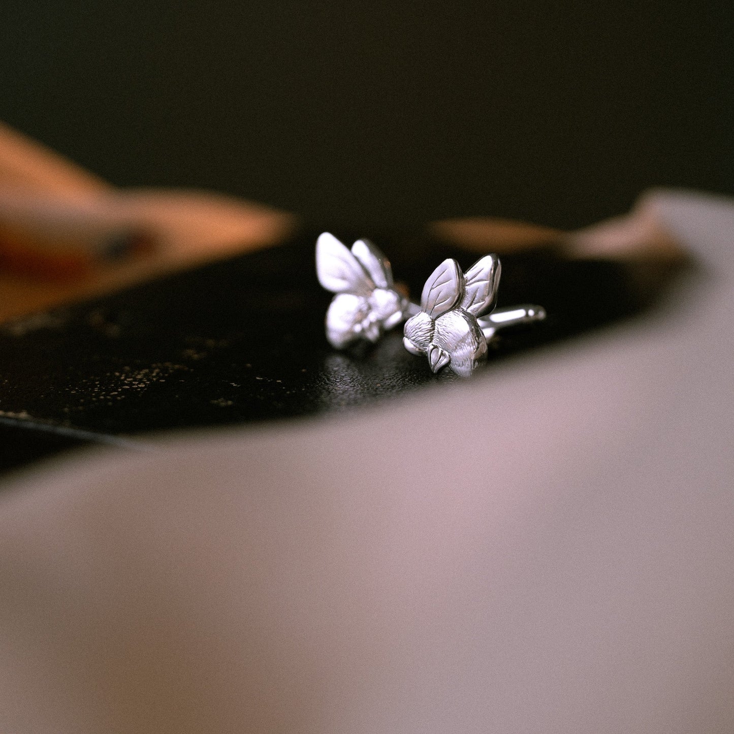 Sterling Silver Bumblebee Cufflinks