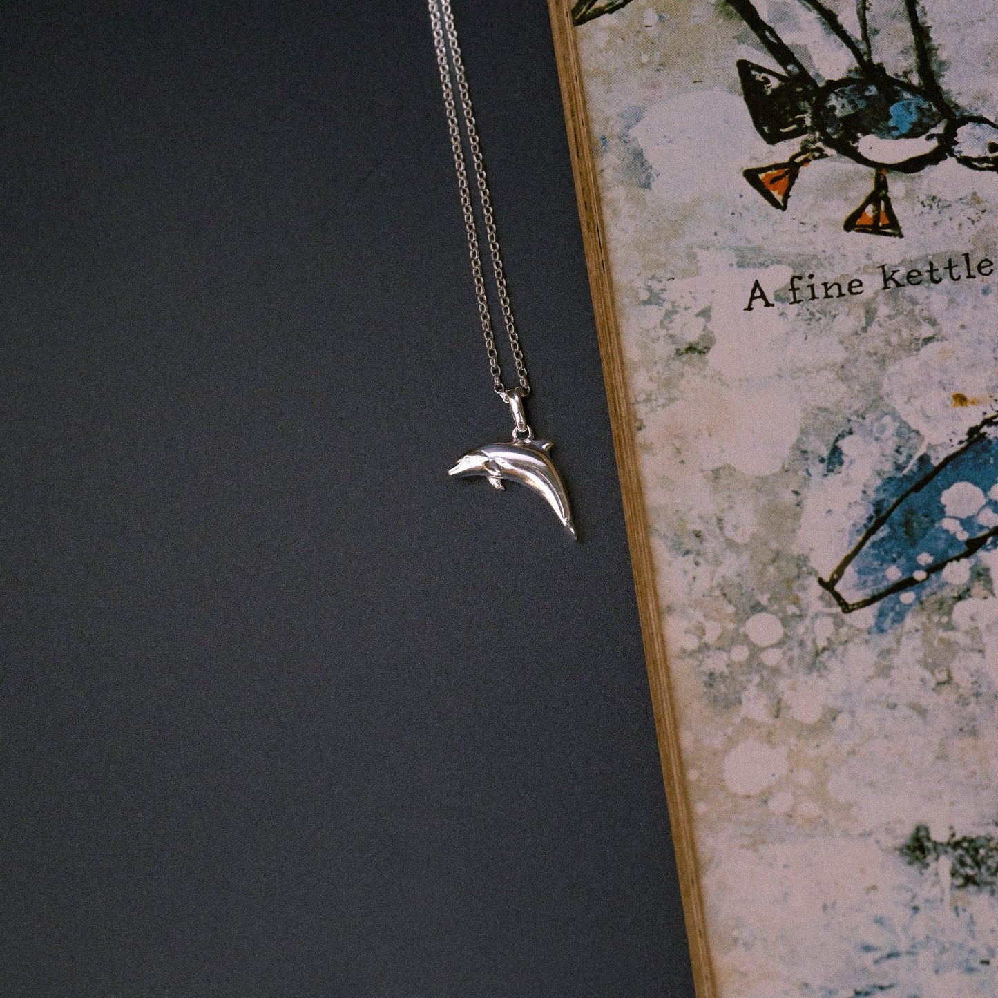 Silver Dolphin Charm Necklace