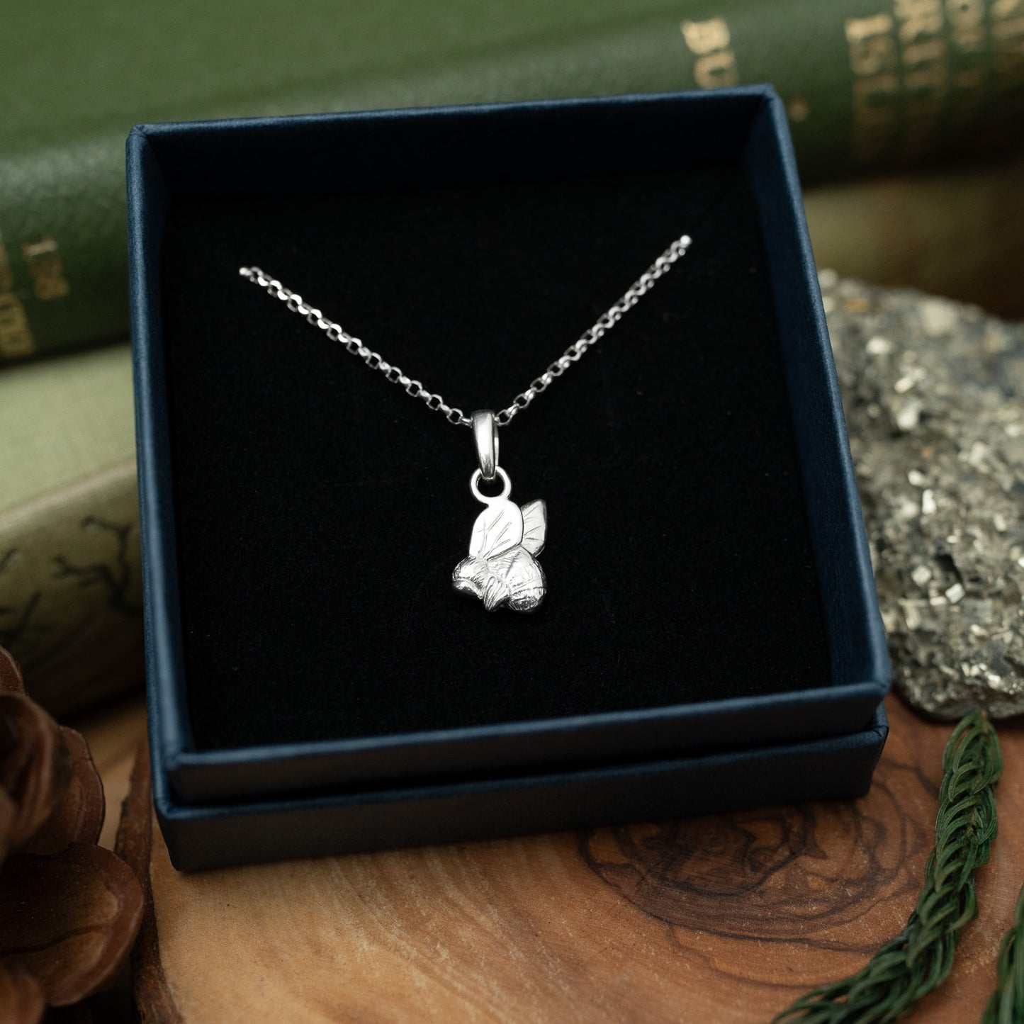 Sterling Silver Bumble Bee Charm Necklace