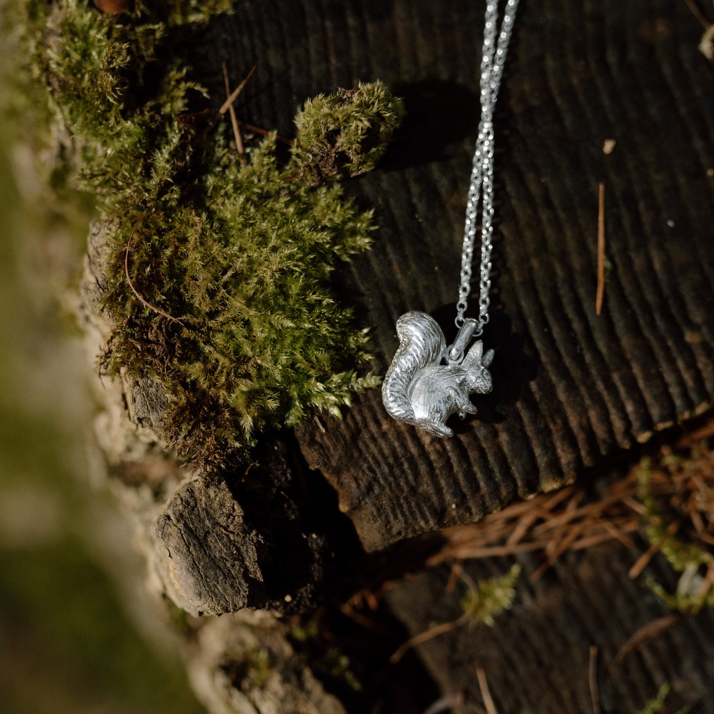 Sterling Silver Red Squirrel Pendant