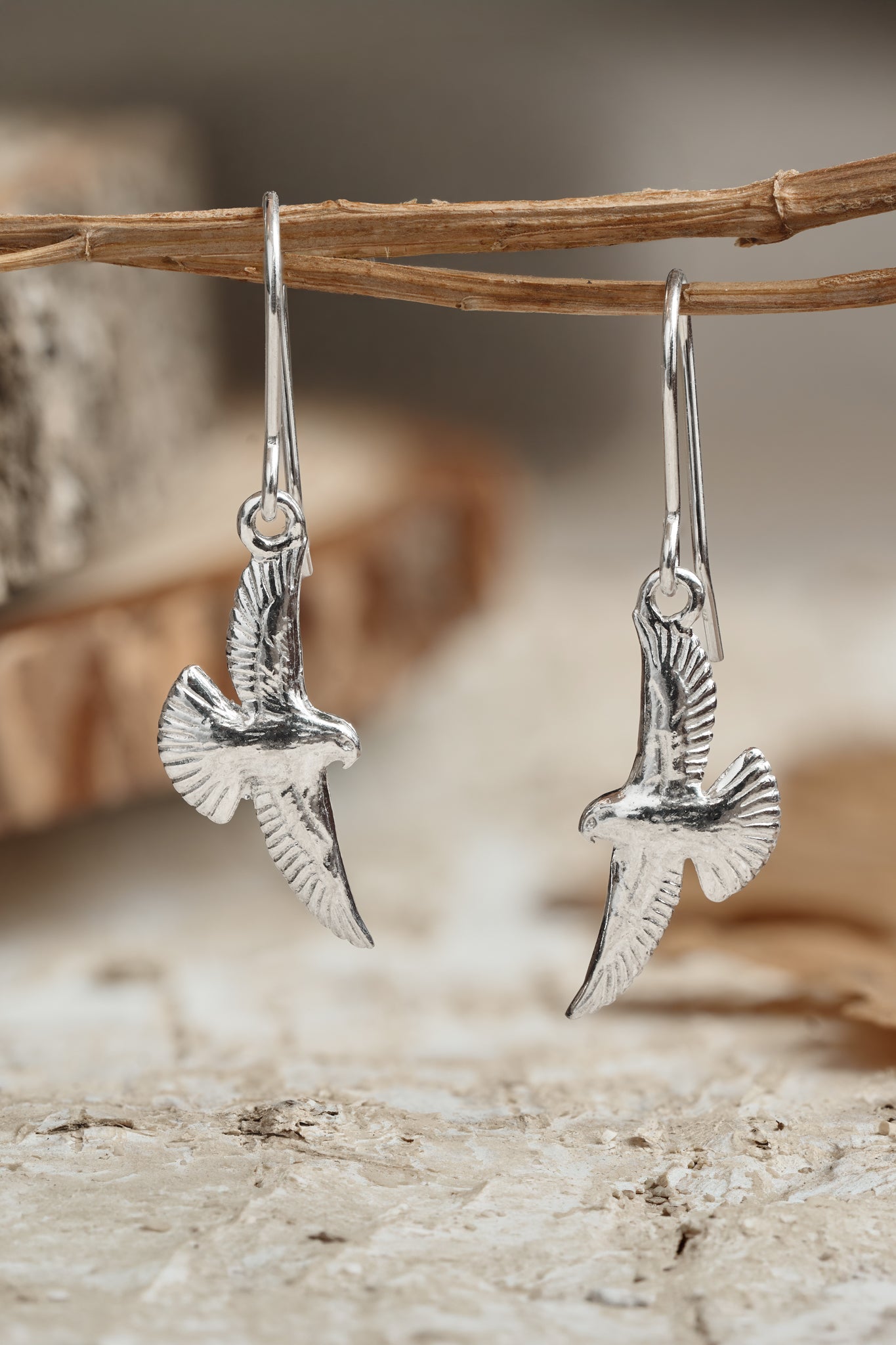 Peregrine Falcon Dangle Earrings