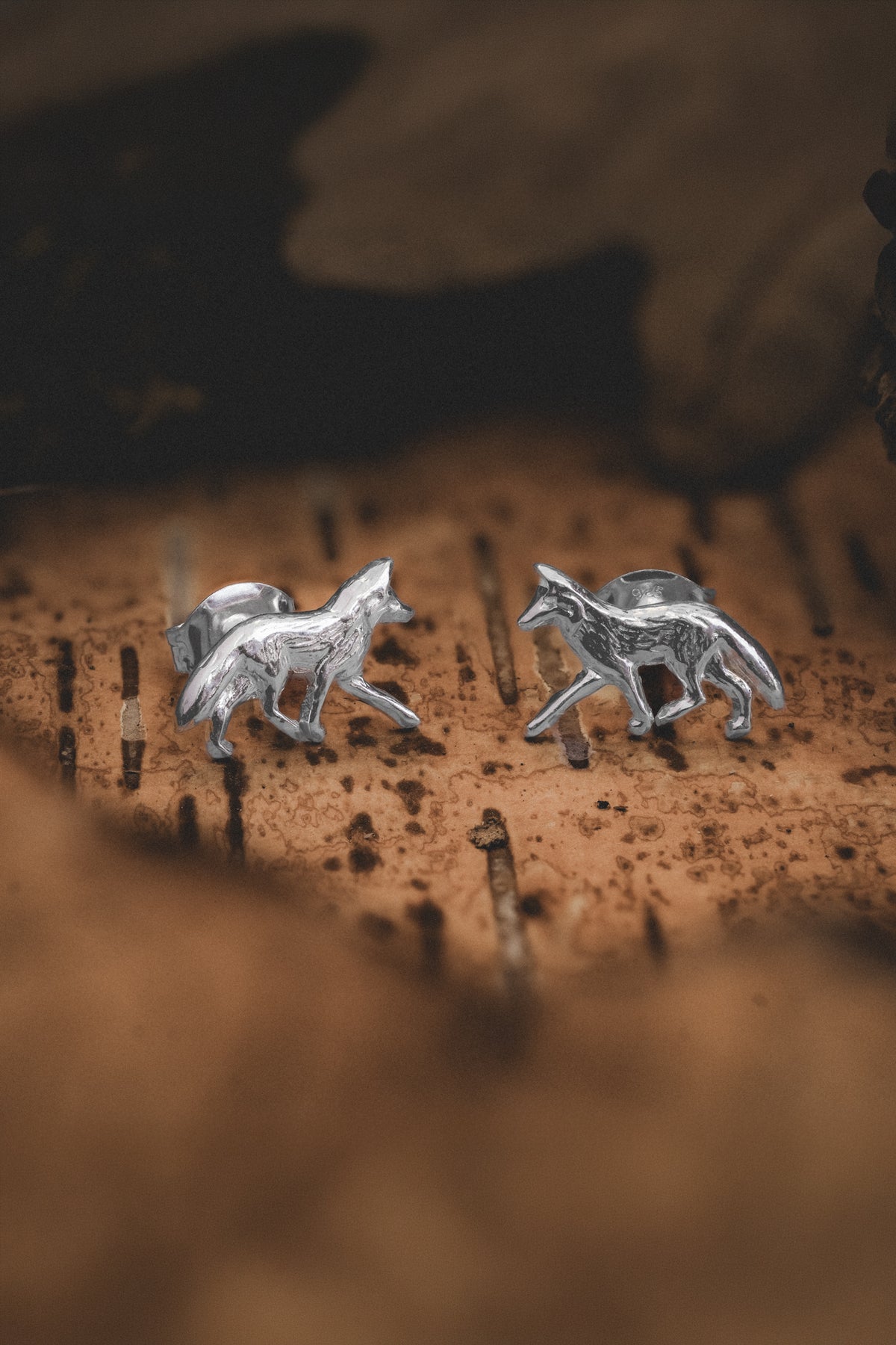 Red Fox Stud Earrings