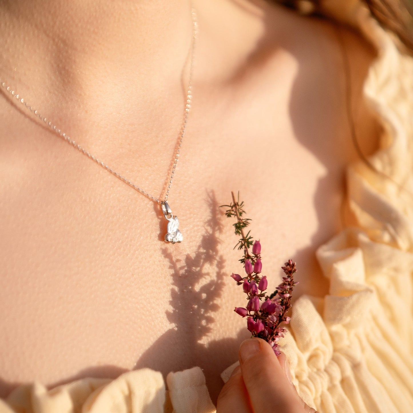 Sterling Silver Bumble Bee Charm Necklace