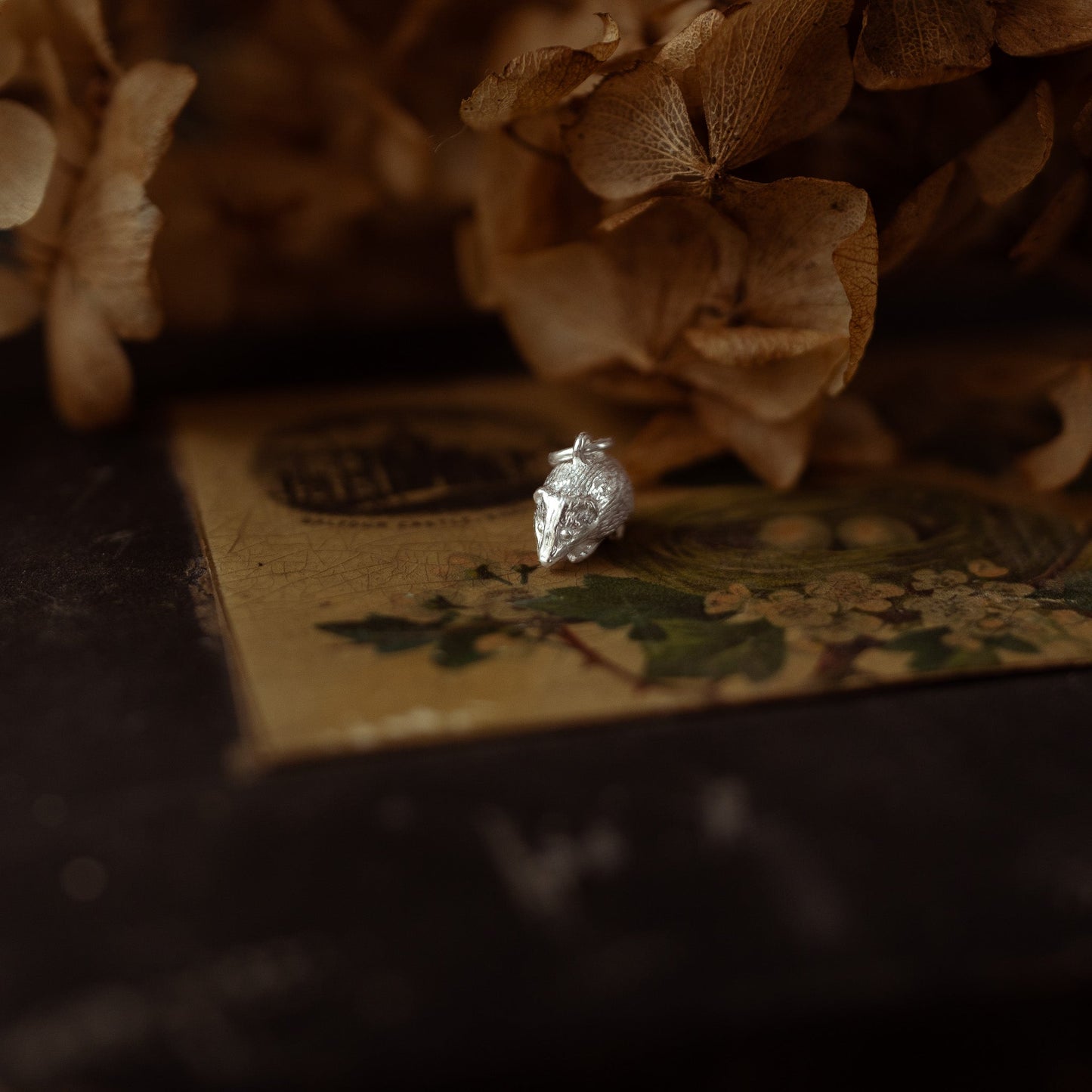 Hedgehog Small Silver Charm Necklace