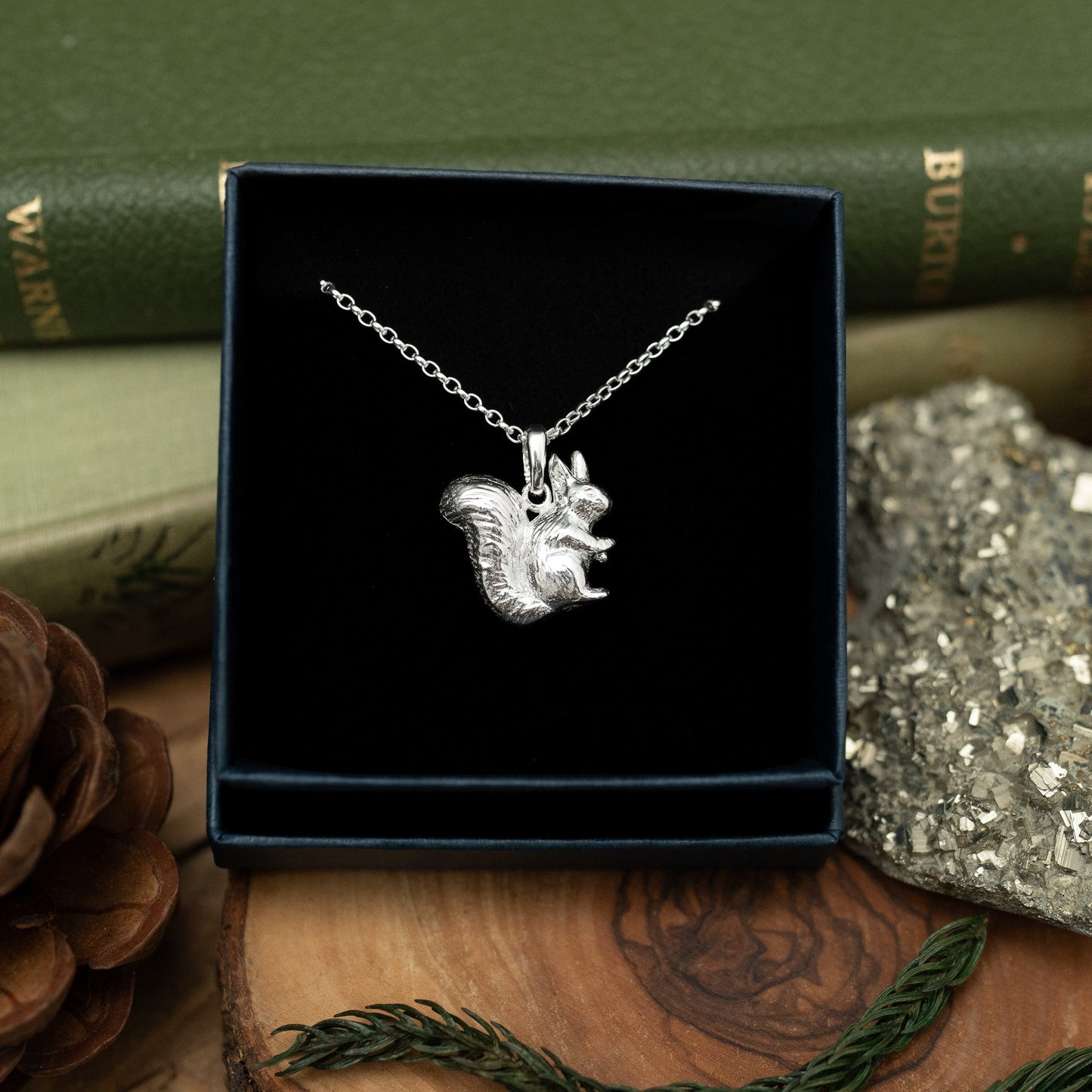 Sterling Silver Red Squirrel Pendant