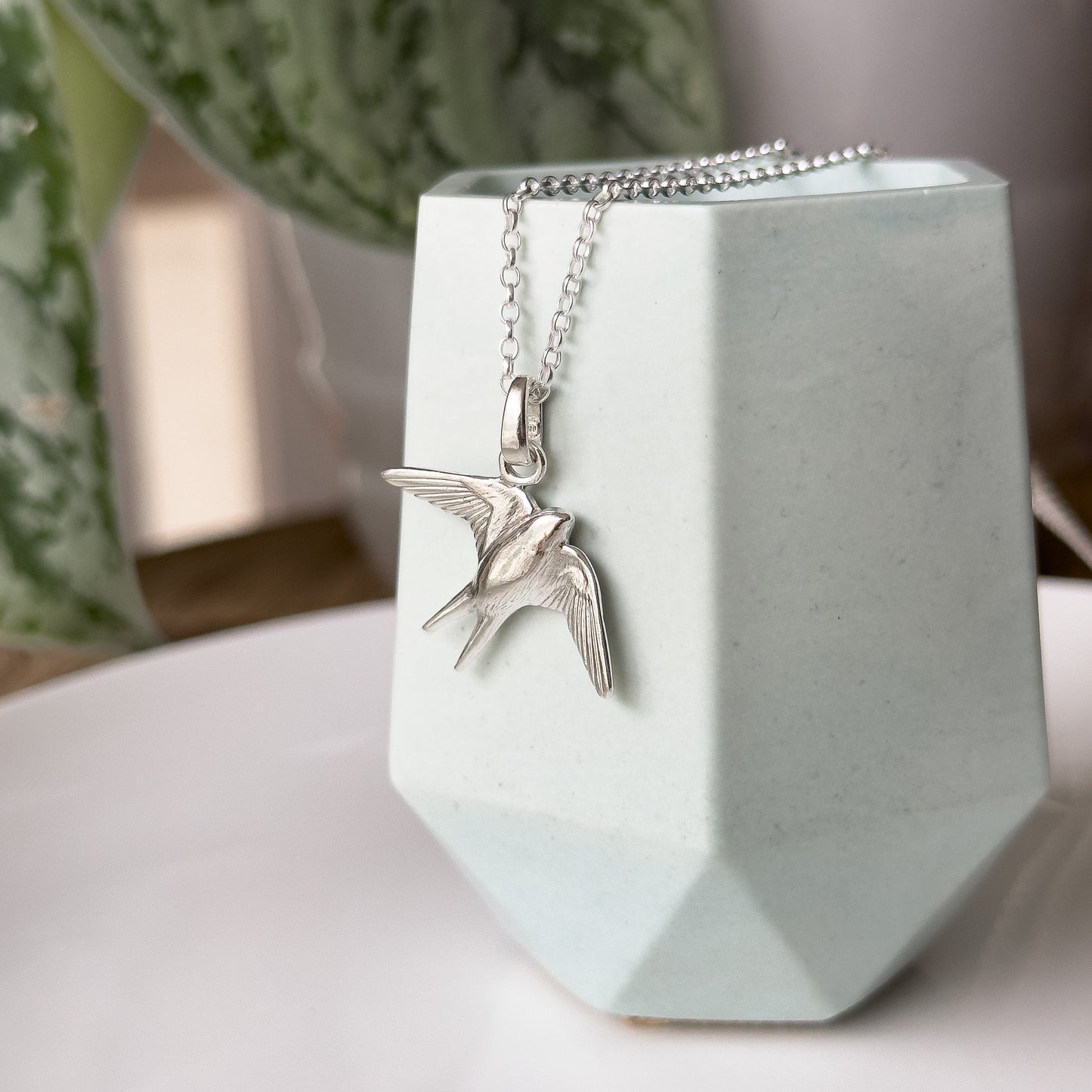 Sterling Silver Swallow Necklace