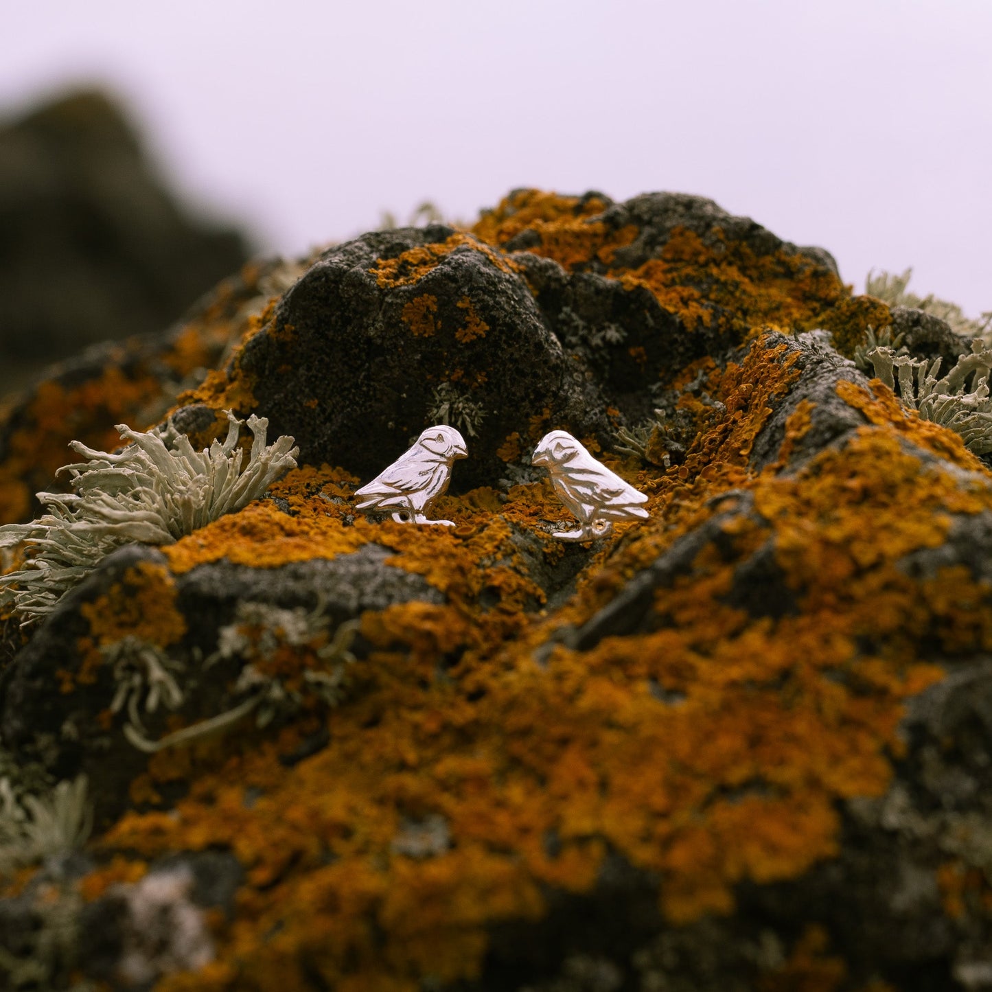 Sterling Silver Puffin Stud Earrings