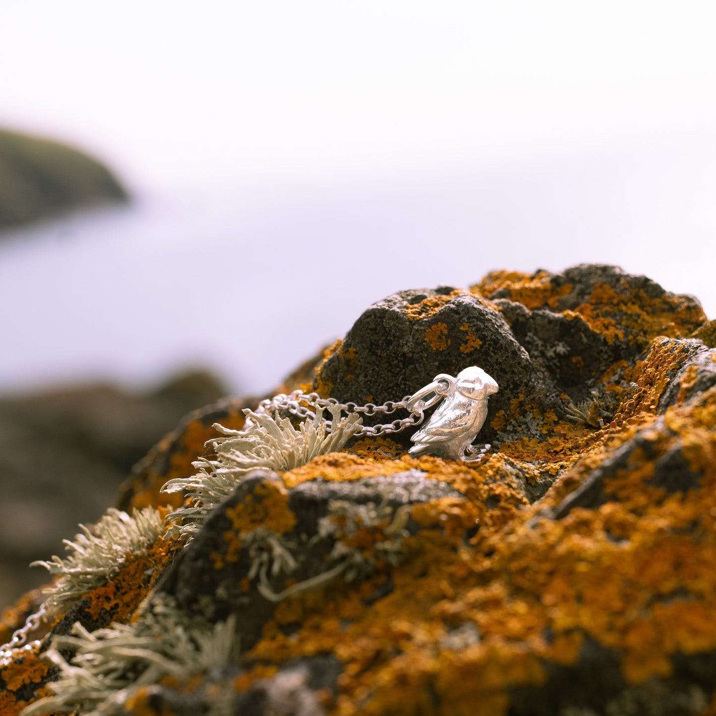 Puffin Silver Charm Necklace