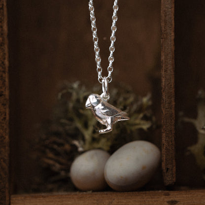 Puffin Silver Charm Necklace