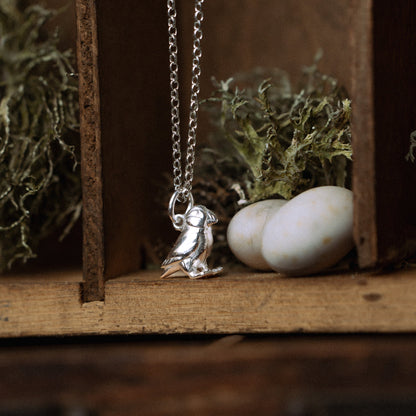 Puffin Silver Charm Necklace