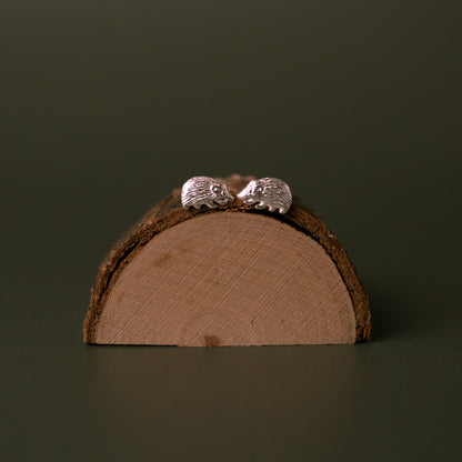 Hedgehog Silver Stud Earrings