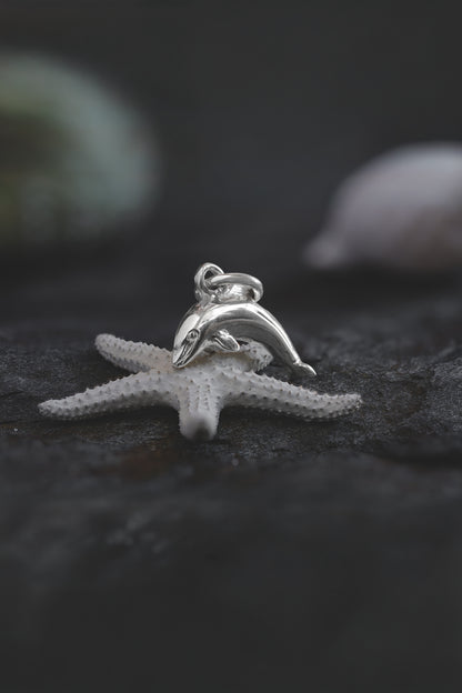 Silver Dolphin Charm Necklace