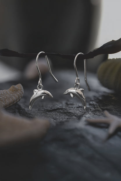 Sterling Silver Dolphin Earrings