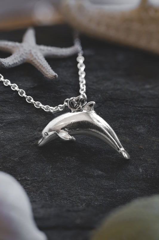 Dolphin Silver Pendant Necklace