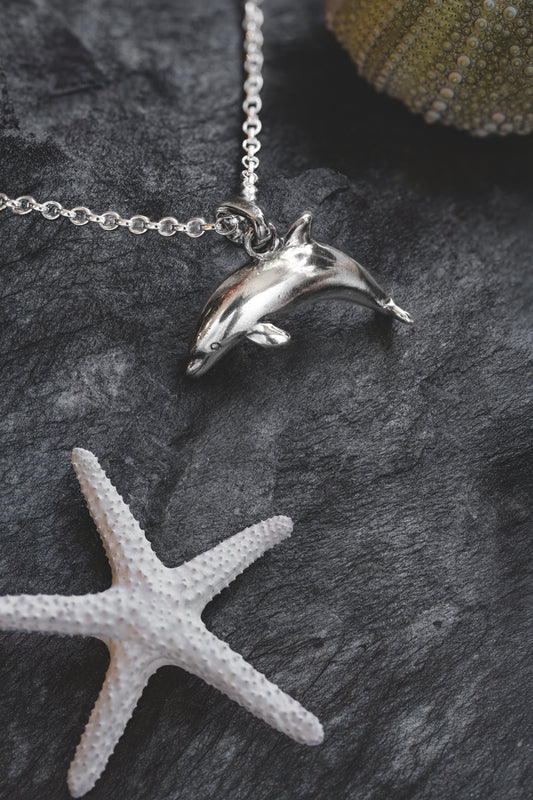 Dolphin Silver Pendant Necklace