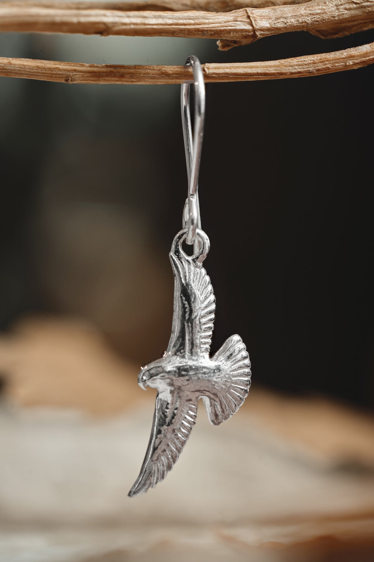 Peregrine Falcon Dangle Earrings
