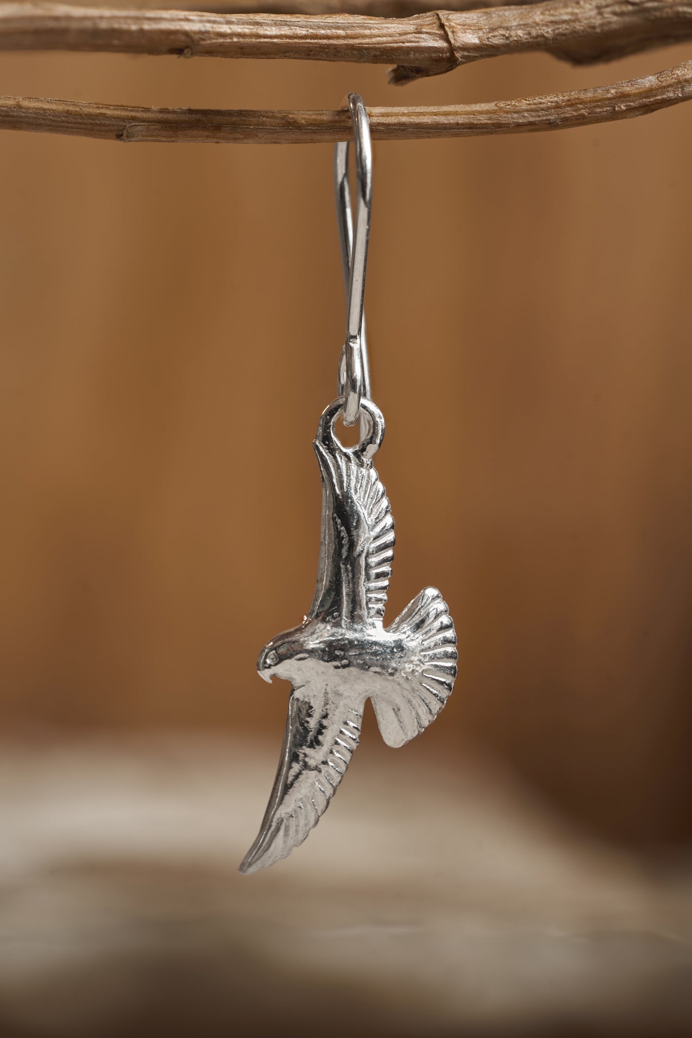 Peregrine Falcon Dangle Earrings