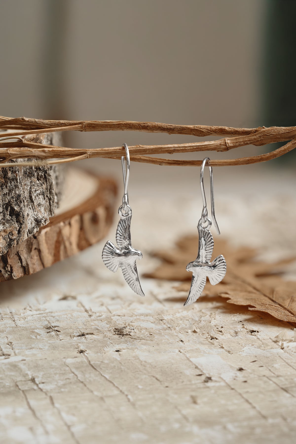 Peregrine Falcon Dangle Earrings