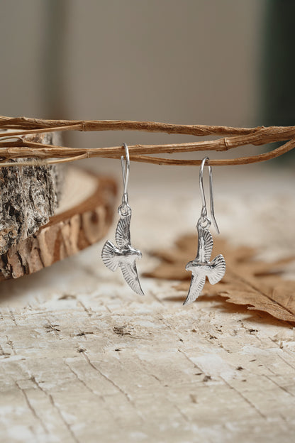 Peregrine Falcon Dangle Earrings