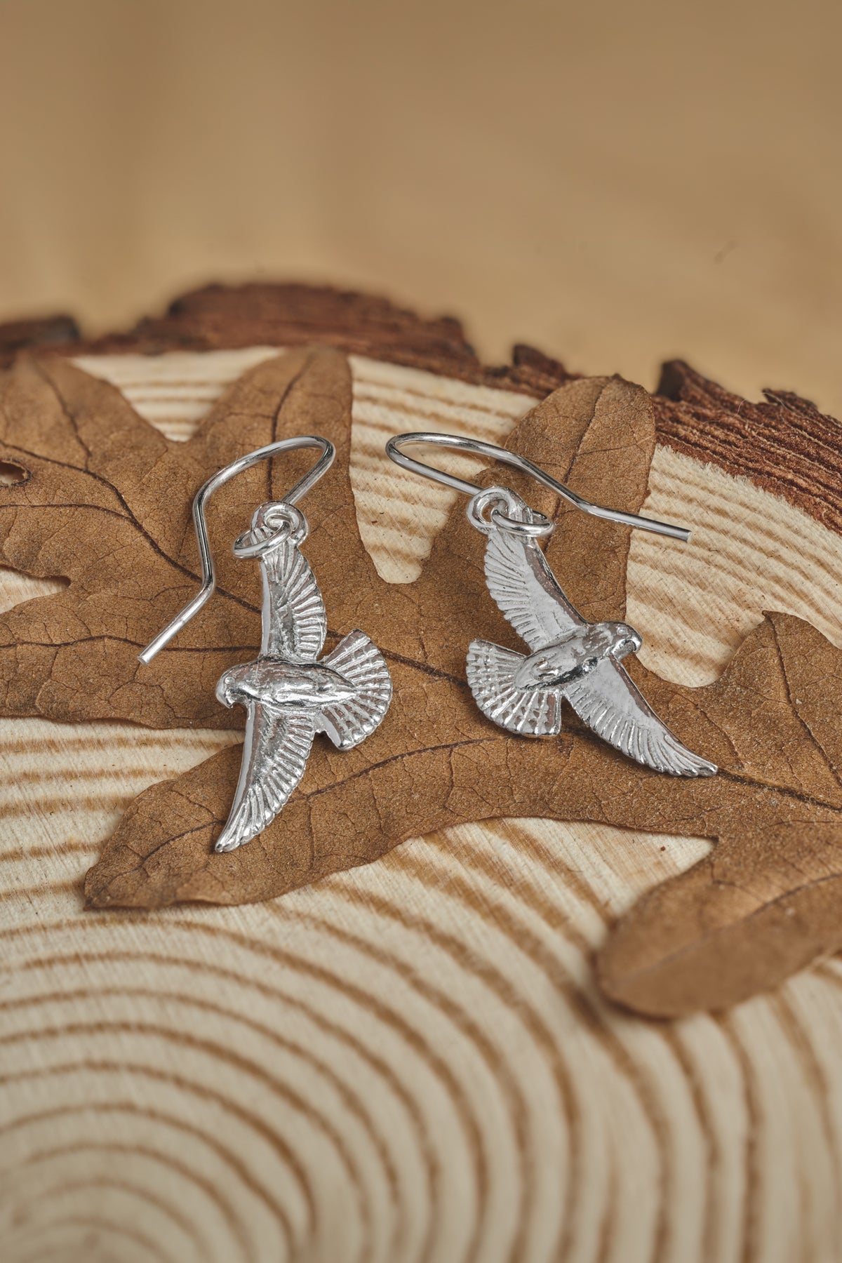 Peregrine Falcon Dangle Earrings