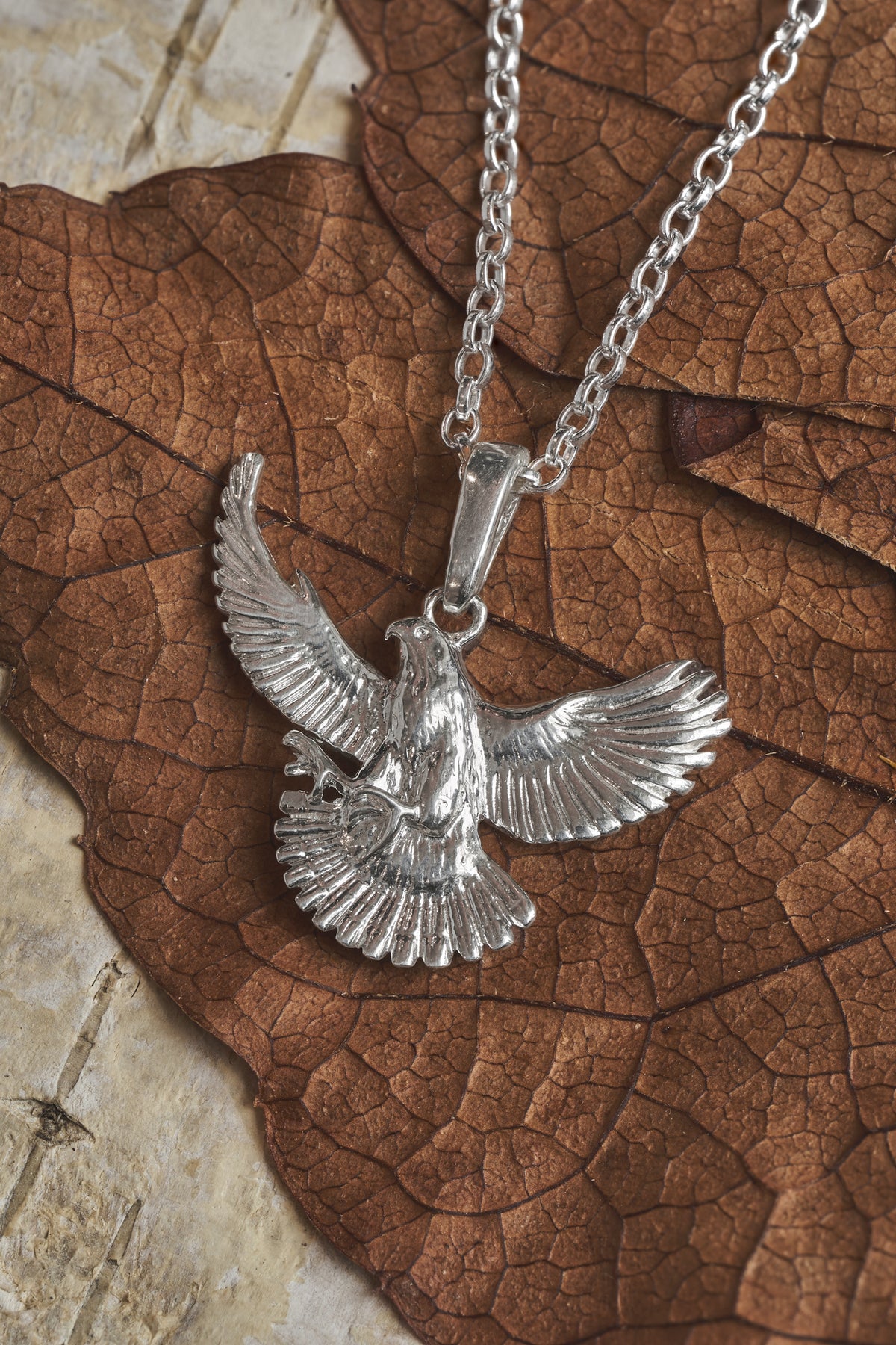 Peregrine Falcon Pendant Necklace