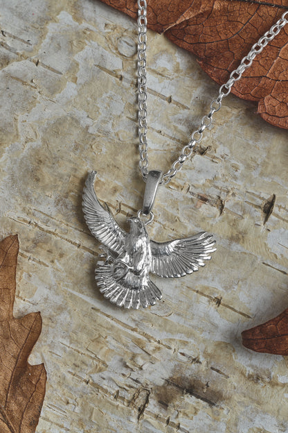 Peregrine Falcon Pendant Necklace