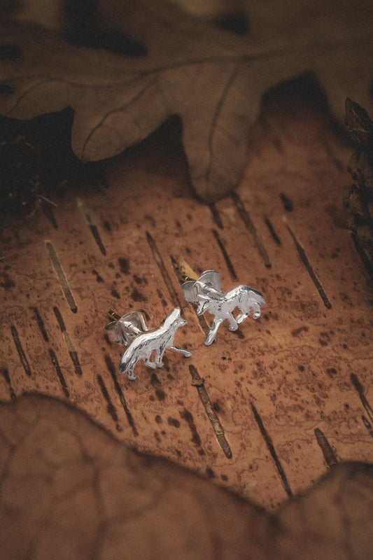 Red Fox Stud Earrings