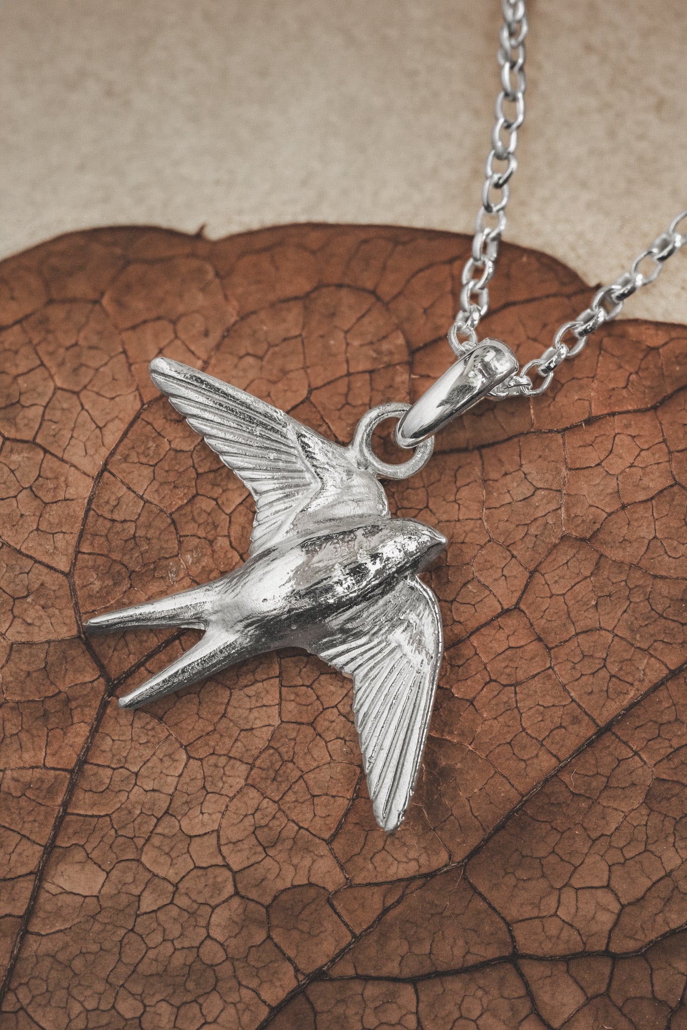 Sterling Silver Swallow Necklace