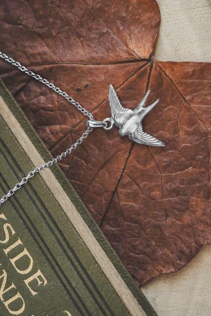 Sterling Silver Swallow Necklace