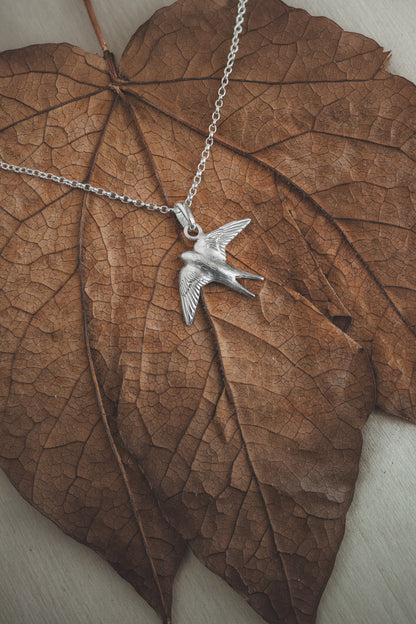 Sterling Silver Swallow Necklace
