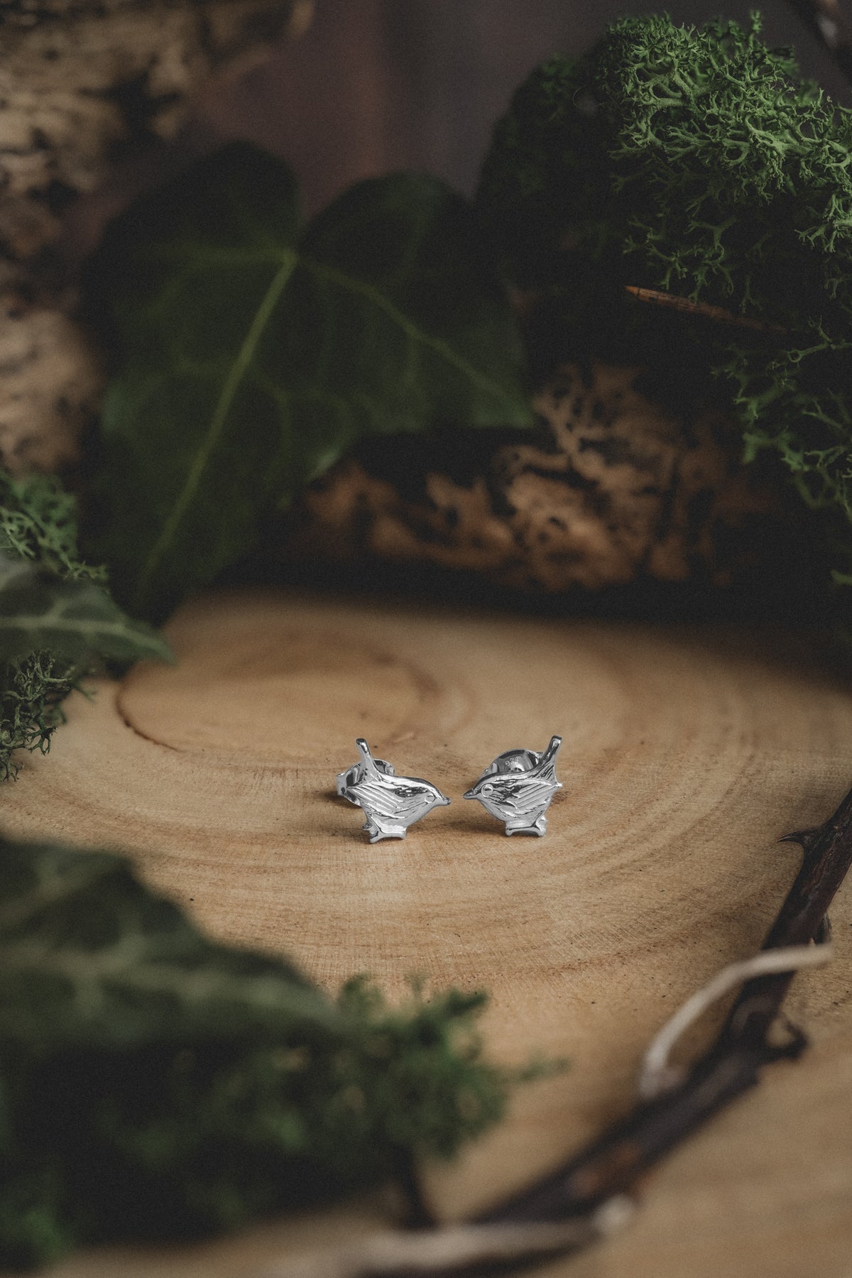 Wren Silver Stud Earrings