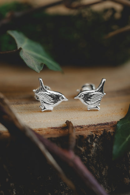 Wren Silver Stud Earrings