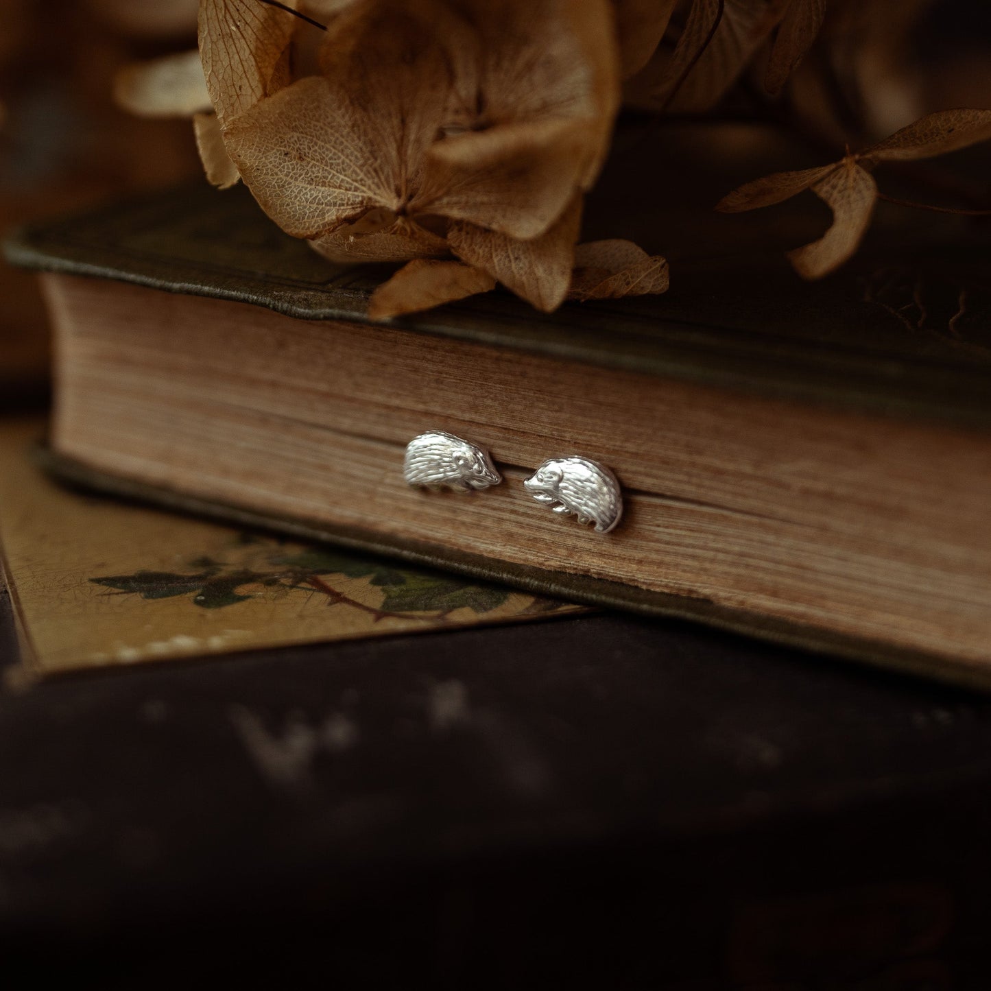 Hedgehog Silver Stud Earrings