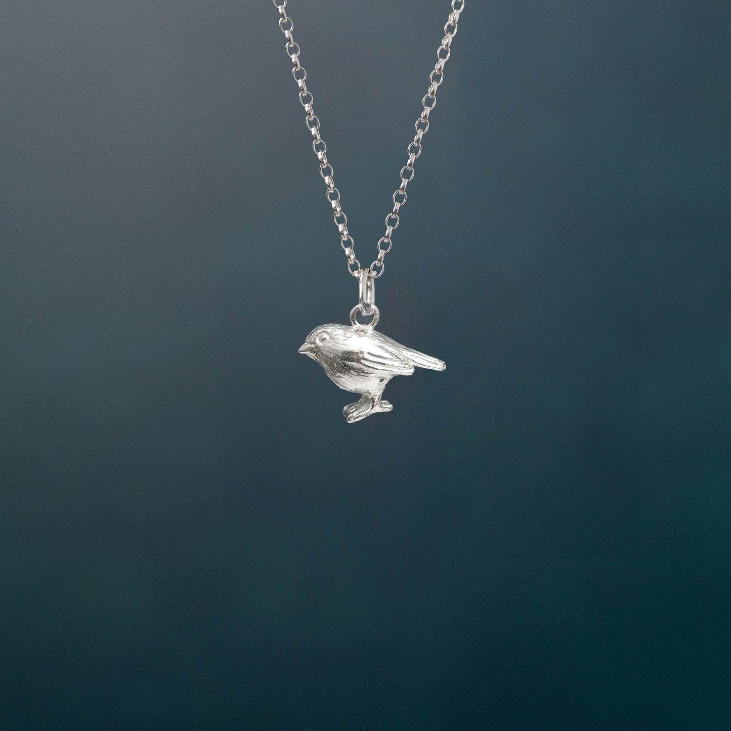 Sterling Silver Robin Charm Necklace