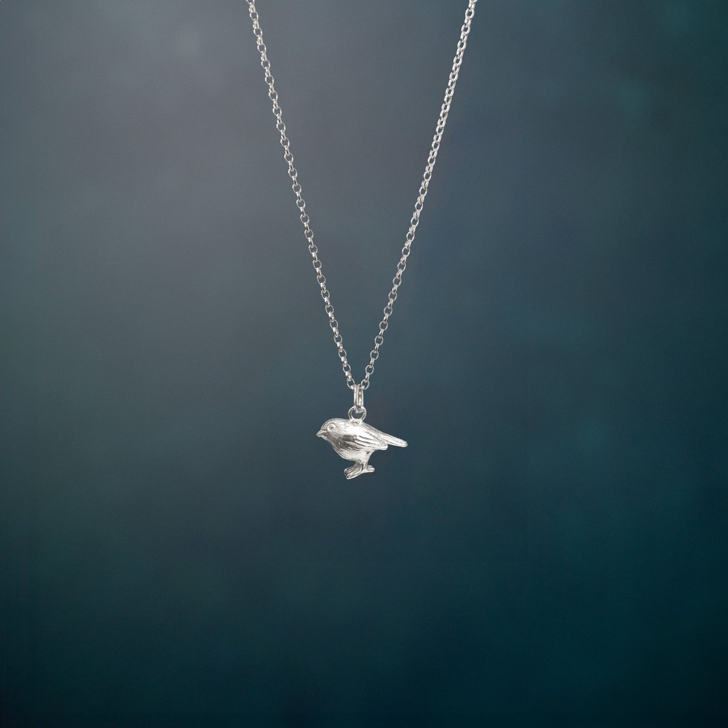 Sterling Silver Robin Charm Necklace